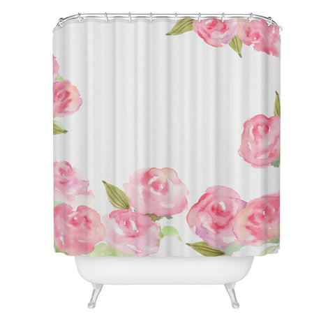 Wonder Forest Raining Roses Shower Curtain
