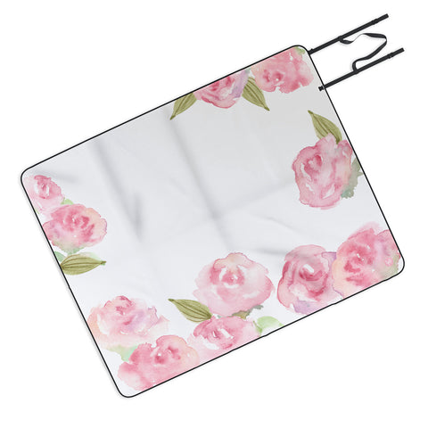Wonder Forest Raining Roses Picnic Blanket