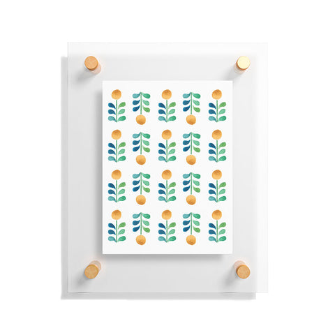 Wonder Forest Retro Blooms Floating Acrylic Print