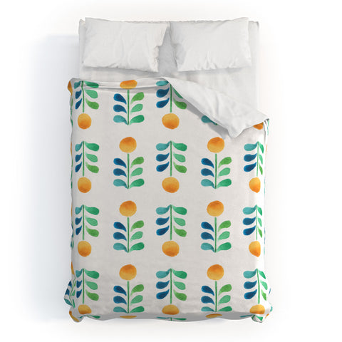 Wonder Forest Retro Blooms Duvet Cover