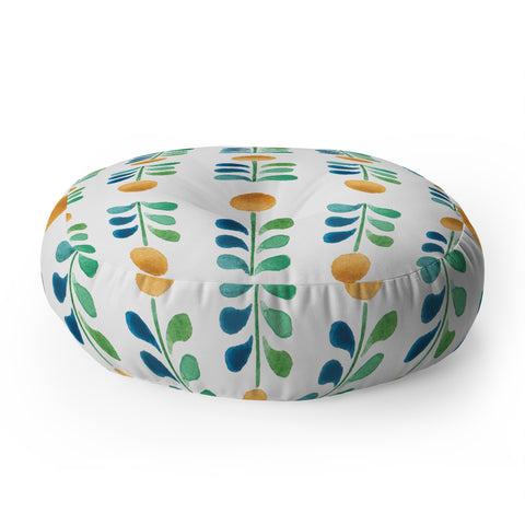 Wonder Forest Retro Blooms Floor Pillow Round