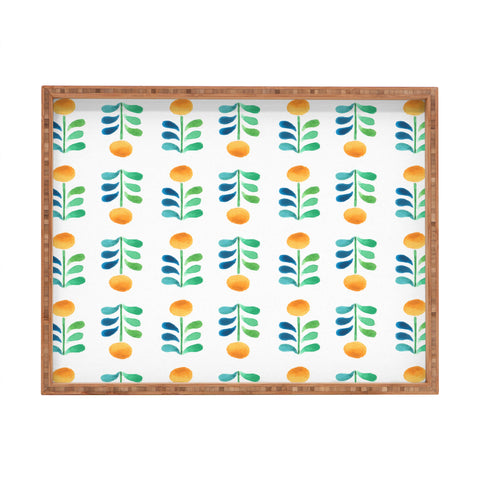 Wonder Forest Retro Blooms Rectangular Tray