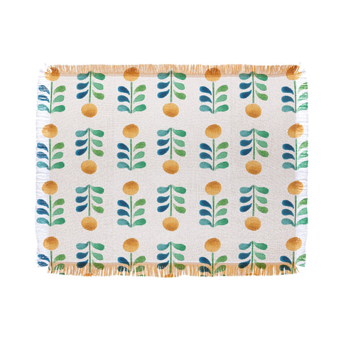 Wonder Forest Retro Blooms Throw Blanket