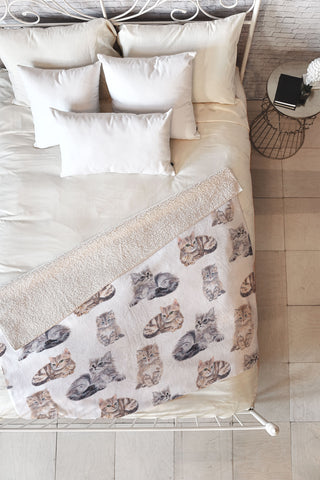 Wonder Forest Smitten Kittens Fleece Throw Blanket