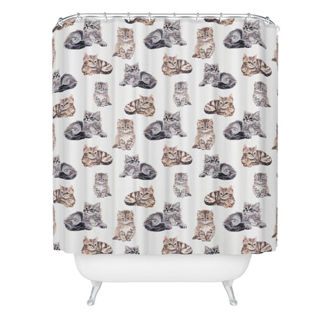 Wonder Forest Smitten Kittens Shower Curtain