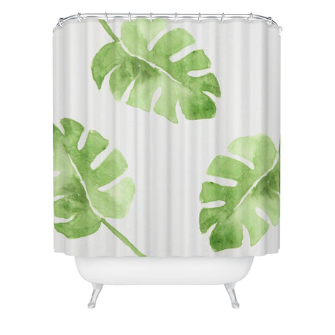 Wonder Forest Split Leaf Shower Curtain