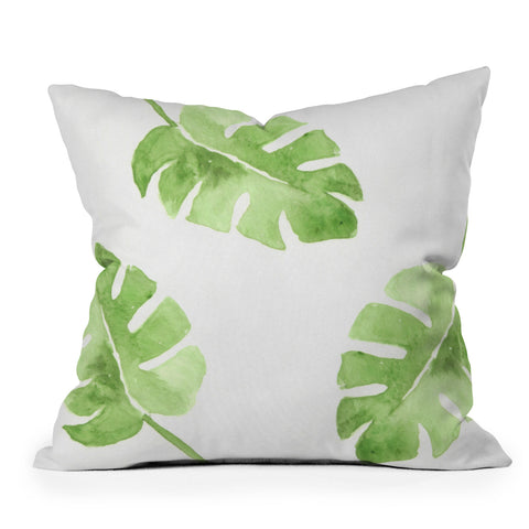 Wonder Forest Split Leaf Throw Pillow