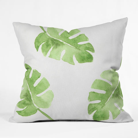 Wonder Forest Split Leaf Outdoor Throw Pillow