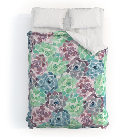Wonder Forest Sweet Succulents Duvet Cover