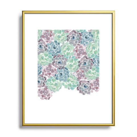 Wonder Forest Sweet Succulents Metal Framed Art Print