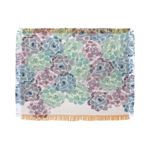Wonder Forest Sweet Succulents Throw Blanket
