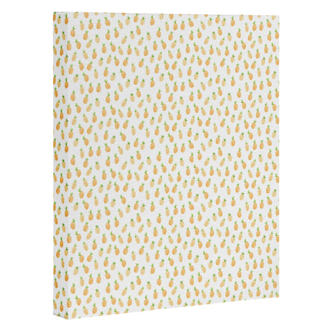 Wonder Forest Watercolor Pineapples Art Canvas