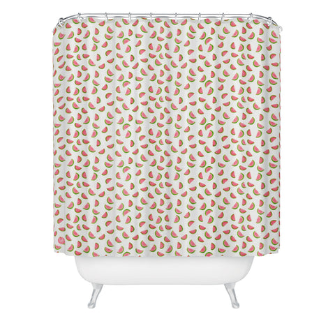 Wonder Forest Watercolor Watermelons Shower Curtain