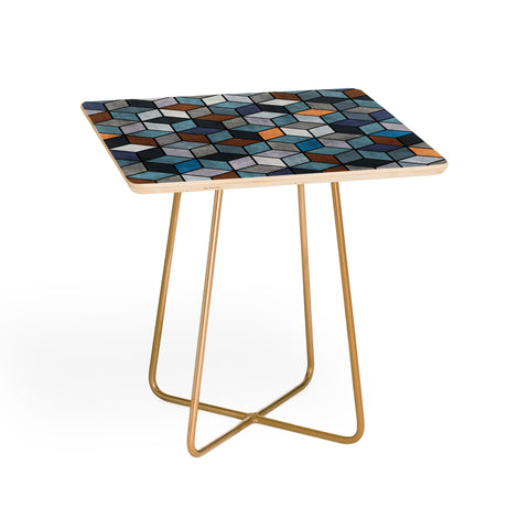 Zoltan Ratko Colorful Concrete Cubes Blue Side Table