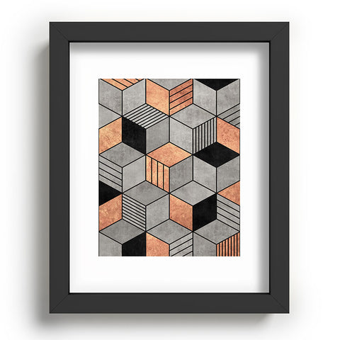 Zoltan Ratko Concrete and Copper Cubes 2 Recessed Framing Rectangle
