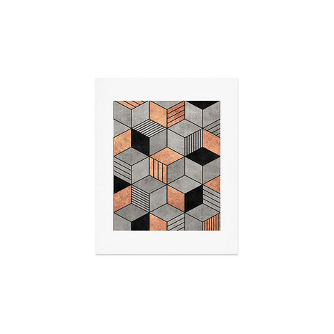 Zoltan Ratko Concrete and Copper Cubes 2 Art Print