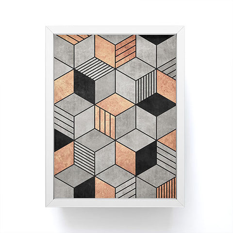 Zoltan Ratko Concrete and Copper Cubes 2 Framed Mini Art Print