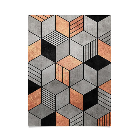 Zoltan Ratko Concrete and Copper Cubes 2 Poster