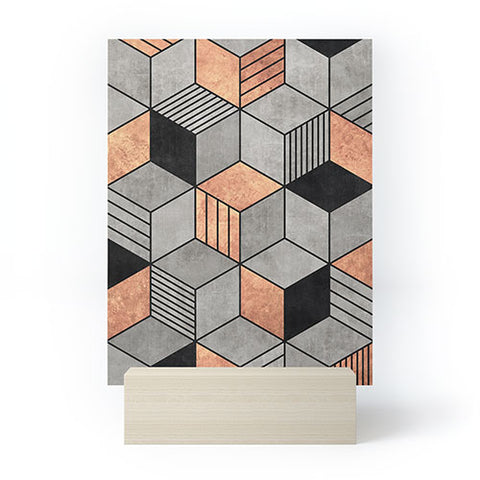 Zoltan Ratko Concrete and Copper Cubes 2 Mini Art Print