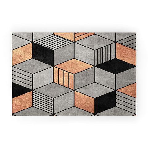Zoltan Ratko Concrete and Copper Cubes 2 Welcome Mat