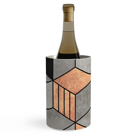 Zoltan Ratko Concrete and Copper Cubes 2 Wine Chiller