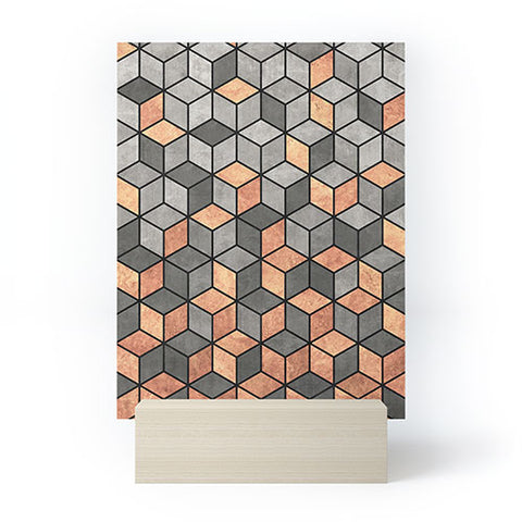 Zoltan Ratko Concrete and Copper Cubes Mini Art Print