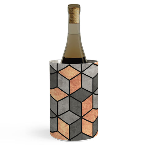 Zoltan Ratko Concrete and Copper Cubes Wine Chiller