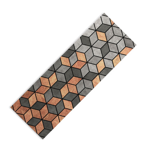 Zoltan Ratko Concrete and Copper Cubes Yoga Mat
