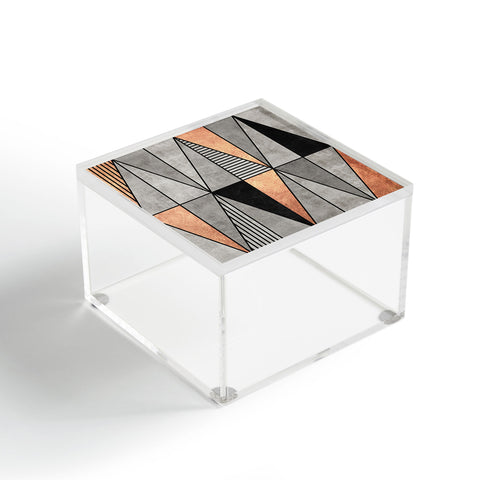 Zoltan Ratko Concrete and Copper Triangles Acrylic Box