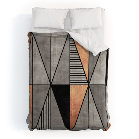 Zoltan Ratko Concrete and Copper Triangles Comforter