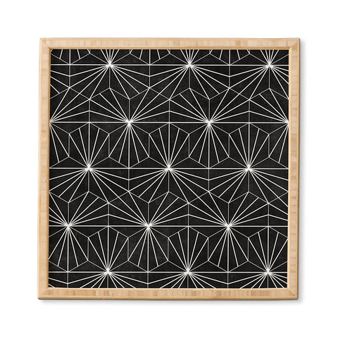 Zoltan Ratko Hexagonal Pattern Black Concrete Framed Wall Art