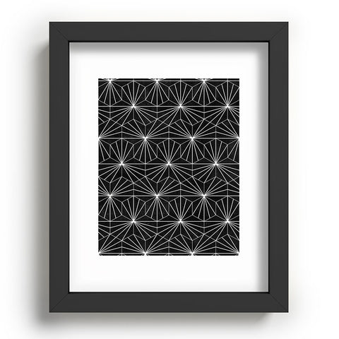Zoltan Ratko Hexagonal Pattern Black Concrete Recessed Framing Rectangle