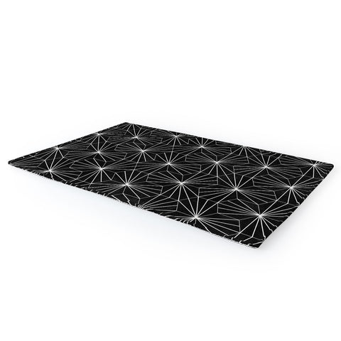 Zoltan Ratko Hexagonal Pattern Black Concrete Area Rug