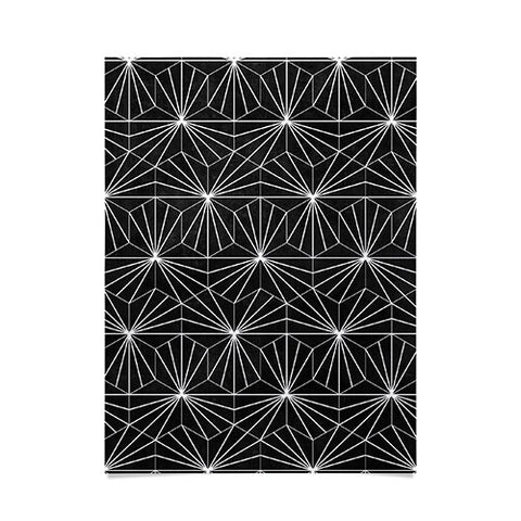 Zoltan Ratko Hexagonal Pattern Black Concrete Poster
