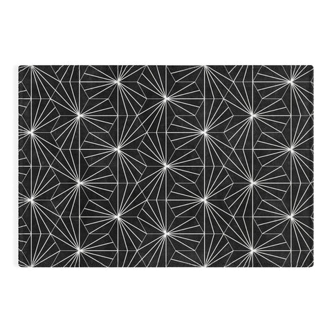 Zoltan Ratko Hexagonal Pattern Black Concrete Outdoor Rug