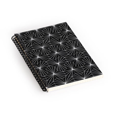 Zoltan Ratko Hexagonal Pattern Black Concrete Spiral Notebook