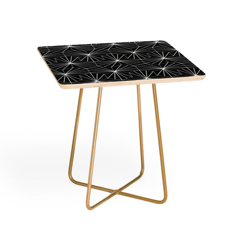 Zoltan Ratko Hexagonal Pattern Black Concrete Side Table