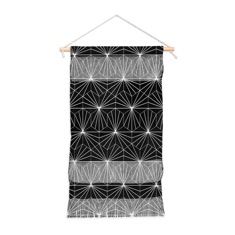 Zoltan Ratko Hexagonal Pattern Black Concrete Wall Hanging Portrait