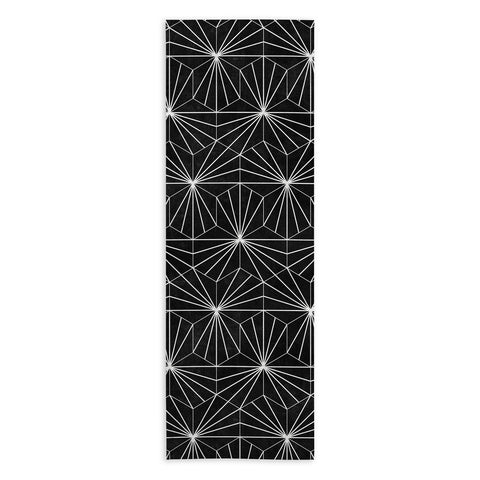 Zoltan Ratko Hexagonal Pattern Black Concrete Yoga Towel