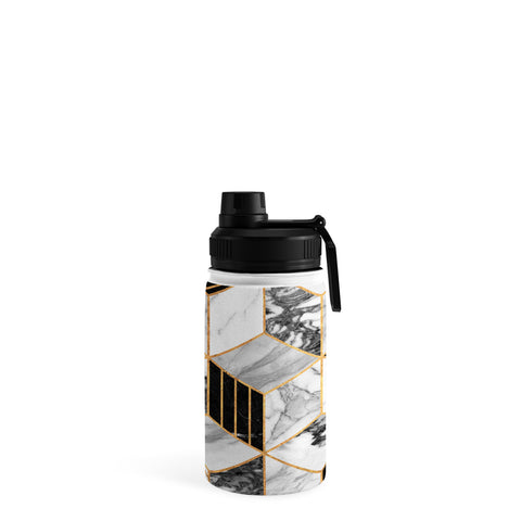Zoltan Ratko Marble Cubes 2 Black and White Water Bottle