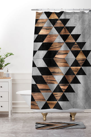 Zoltan Ratko Urban Tribal Pattern No10 Shower Curtain And Mat