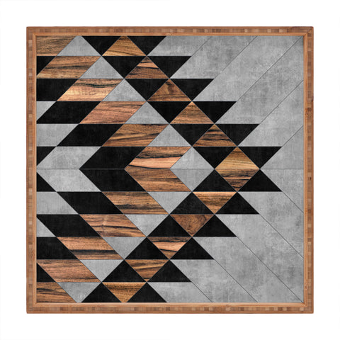 Zoltan Ratko Urban Tribal Pattern No10 Square Tray