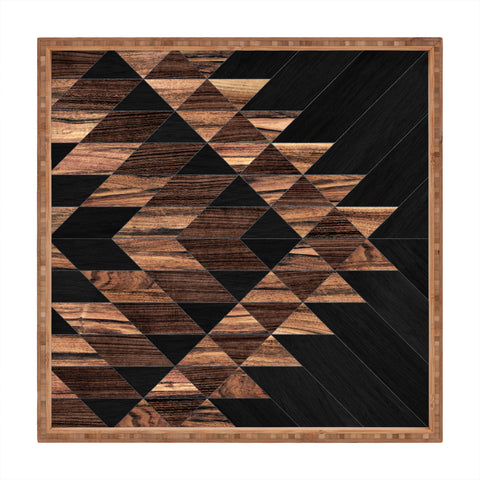 Zoltan Ratko Urban Tribal Pattern No11 Square Tray