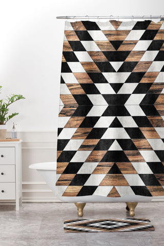 Zoltan Ratko Urban Tribal Pattern No13 Shower Curtain And Mat