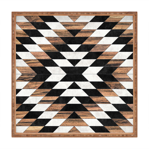 Zoltan Ratko Urban Tribal Pattern No13 Square Tray