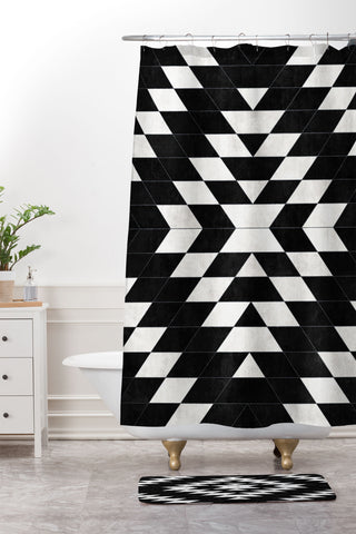 Zoltan Ratko Urban Tribal Pattern No14 Aztec Shower Curtain And Mat