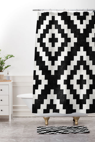 Zoltan Ratko Urban Tribal Pattern No17 Aztec Shower Curtain And Mat