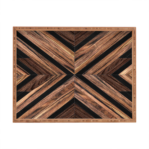 Zoltan Ratko Urban Tribal Pattern No3 Wood Rectangular Tray