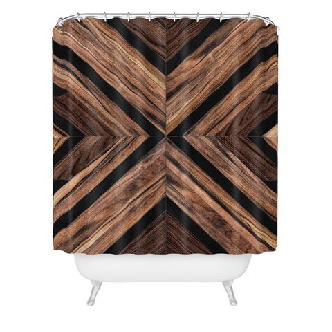 Zoltan Ratko Urban Tribal Pattern No3 Wood Shower Curtain