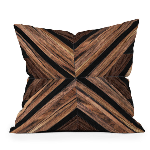 Zoltan Ratko Urban Tribal Pattern No3 Wood Throw Pillow